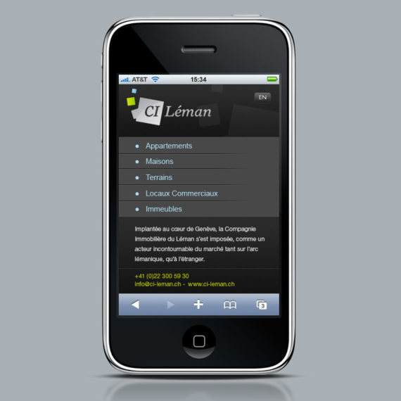 site internet pour mobile CI Léman